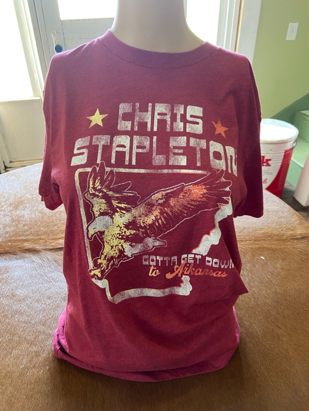 Chris Stapleton Graphic Tee - Maroon with Eagle
